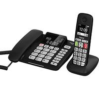 Gigaset DL780 Plus -Pack de Teléfono con cable y Teléfono inalámbrico -Función de amplificador para una audición muy alta - Compatible con audífonos - Agenda telefónica compartida - Color Negro