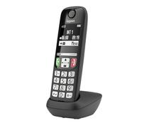 Gigaset E275 Teléfono DECT Inalámbrico, Teclado y Botones Grandes, Negro | Compatible audífonos, pantalla gráfica iluminada, [Versión Española]