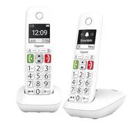 Gigaset E290 Teléfono Inalámbrico DUO Teclas Grandes Blanco