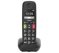 Gigaset E290 - Teléfono (Teléfono DECT/analógico, Terminal inalámbrico, Altavoz, 150 entradas, Identificador de llamadas, Negro)