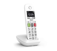 Gigaset E290 - teléfono inalámbrico para Personas Mayores con Teclas Anchas, Teclas de Acceso Directo para números Importantes, función de amplificación para Sonido Extra Fuerte, Blanco