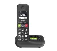 Gigaset E290A - teléfono inalámbrico para personas mayores con contestador automático y teclas grandes - pantalla grande, teclas de marcación rápida para números importantes, función de amplificador para escuchar a un volumen extra alto, negro