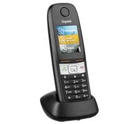 Gigaset E630HX Telefono Cordless Aggiuntivo, Vivavoce, Vibrazione e LED Luminoso, Nero, One Size