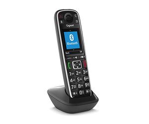 Gigaset E720HX - Auricular inalámbrico con teclas y pantalla a color retroiluminada y muchas funciones para la protección contra llamadas no deseadas - Negro, Este producto no es compatible en España