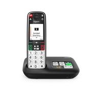 Gigaset Easy 520A - Teléfono para Personas Mayores con Llamada de Emergencia SOS - Teclas Grandes, Volumen Extra Alto, Teclas de marcación Directa, contestador automático, Made in Ger, Color Negro