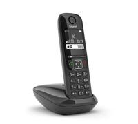 Gigaset AS690 - Teléfono DECT inalámbrico - Gran Pantalla Gráfica - Calidad de audio superior - Perfiles de sonido ajustables - Manos libres - Función no molestar, Color Negro [Versión Española]