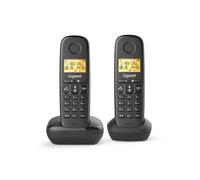 Gigaset Gigaset Basic 100 Duo Teléfono DECT 2 Terminales Teléfono inalámbrico DECT con dos terminales, pantalla iluminada, manos libres, bloqueo de llamadas y