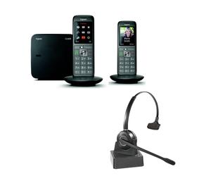 Gigaset Pack Gigaset CL660 Duo+ Cleyver HW10 Dúo de teléfonos con auriculares inalámbricos para una comunicación de alta calidad con manos libres