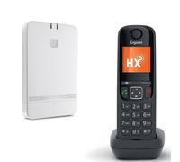Gigaset Pack Gigaset N610IP PRO + Gigaset AS690HX Negro Equipo telefónico ideal para pequeñas empresas, con un práctico teléfono inalámbrico y un terminal