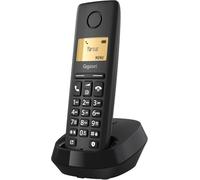 Gigaset Pure 120 - Teléfono inalámbrico con protección de Llamadas y Eco DECT - Pantalla iluminada - Compatible con audífonos, Antracita Negro [Compatible en DE, IT, FR, NL, BE, Che, AUT]