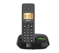 Gigaset Pure 120A - Teléfono inalámbrico - Teléfono DECT con contestador - Pantalla retroiluminada - Compatible con Audífonos, Protección de Llamadas no deseadas, Negro Antracita