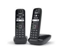 Gigaset AS690 Duo Teléfono DECT/analógico Identificador de llamadas Negro