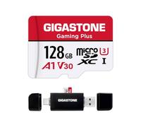 Gigastone 128GB MicroSDXC con Lector USB Tipo C, para Nintendo Switch 1, Video 4K, UHS-I A1 U3 V30, hasta 100MB/s, con Adaptador, Gaming Plus