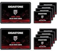 GIGASTONE SATA SSD de 256 GB (paquete de 10) SSD de 2.5 pulgadas, 520 MB/s, memoria y almacenamiento PS4 HDD de repuesto de discos duros internos de estado sólido SATA III SLC caché 3D NAND Game Turbo