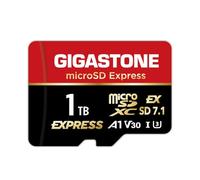 GIGASTONE Tarjeta de Memoria microSD Express de 1TB, MicroSDXC Express SD 7.1 hasta 800/650MB/s, Compatible con Nintendo Switch 2, Cámara Profesional, A1 V30 U3, con Adaptador y Lector Tipo C