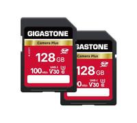 Gigastone Tarjeta de Memoria SDXC 128GB 2-Pack, Camera Plus, UHS-I U3 Clase 10, Full HD Video para Cámaras Digitales con 2 Estuches Mini