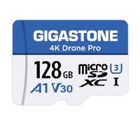 GIGASTONE Tarjeta Micro SD de 128GB, 4K Drone Pro, MicroSDXC para cámara Wyze CAM, cámara de Seguridad, Drone dji o cámara de acción, grabación de vídeo 4K, UHS-I U3 A1 V30, 100 MB/s, con Adaptador