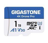 GIGASTONE Tarjeta Micro SD de 1TB, 4K Drone Pro, MicroSDXC para Wyze CAM, Cámara de Seguridad, Drone dji o Cámara de Acción, Grabación de Vídeo 4K, UHS-I U3 A1 V30, 150 MB/s, con Adaptador