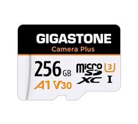 [GIGASTONE] Tarjeta Micro SD de 256GB, cámara Plus, cámara Deportiva, Alta Velocidad de 100 MB/s, grabación de vídeo 4K UHD, A1 V30 U3 Clase 10, con Adaptador
