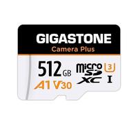[GIGASTONE] Tarjeta Micro SD de 512GB, cámara Plus, GoPro, cámara de acción, aplicación A1 Run para Smartphone, 100 MB/s, grabación de Video 4K, Micro SDXC UHS-I A1 U3 Clase 10