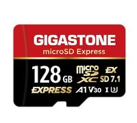 GIGASTONE Tarjeta microSD Express 128GB, MicroSDXC Express SD 7.1, Velocidad hasta 880/500MB/s, Compatible con Nintendo Switch 2, Cámara Profesional, A1 V30 U3, con Adaptador y Lector Tipo C