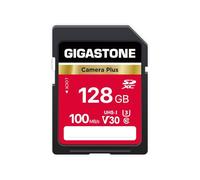 GIGASTONE Tarjeta SD 128GB, 1 Minicaja, Camera Plus, V30 SDXC Tarjeta de Memoria Alta Velocidad 4K Ultra HD UHD Vídeo Compatible con Canon Sony Kodak Cámara Digital