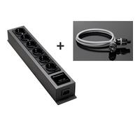 GigaWatt Pack PF-1e + PowerSync 1,5m - Regleta, barra de enchufes o protector contra sobretensiones, Protección contra sobretensiones