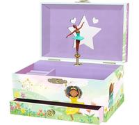 Giggle & Honey® Joyero Grande con Bailarina Musical para Niñas - Caja Musical Niña con Espejo y Cajón, Joyero de Bailarina Infantil Grande, Caja de Música, Regalo Cumpleaños Niñas 3-10 Años
