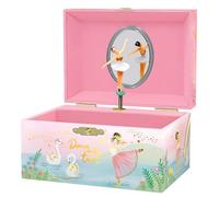 Giggle & Honey Joyero Musical de Bailarina para Niñas - Caja de Música Infantil con Bailarina Giratoria, Regalo de Cumpleaños de Ballet para Niñas, 15,2 x 11,8 x 8,9 cm - Edades 3-10, Rosa