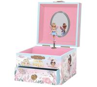 Giggle & Honey Joyero Musical de Hada para Niñas - Caja de Música para Niños con Hada Giratoria y Espejo, Regalo de Princesa para Niñas, Regalo de Cumpleaños para Niños - Edades 3-10, Rosa