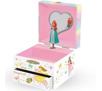 Giggle & Honey Joyero Musical de Princesa para Niñas - Caja de Música Infantil con Princesa Giratorio, Regalo de Cumpleaños Princesa para Niñas, 10,8 x 12,1 x 8,9 cm - Edades 3-10