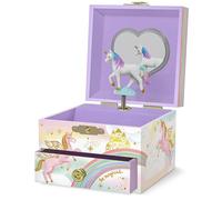 Giggle & Honey Joyero Musical de Unicornio para Niñas - Unicornio Bailarín con Espejo, Regalo de Unicornio para Niñas, Regalo de Cumpleaños para Niños, Edades 3-10