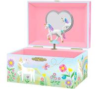 Giggle & Honey® Joyero Musical para Niñas, Caja de Música con Unicornio | Joyero Infantil con Espejo, Cajita Musical de Unicornio, Regalo Niña 6 Años, Juguete 3-10 Años