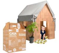 GIGI Bloks Casita Infantil | Kit de Construcción con 203 Bloques de Construcción Grandes para Crear Cabañas para Niños | Kit Construcción Fuerte | Construcciones para Niños Fáciles de Montar