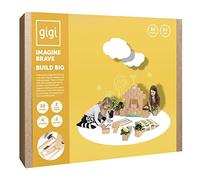 GIGI Bloks GI-G-5 Set de Regalo Bloques de Construcción Gigantes de Cartón, Puzzle de Avión y Barco, Multicolor