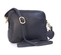 Gigi - Bolso Bandolera Pequeño de Piel Auténtica - Bolsito Cruzado de Mujer - Bolso de Mano con Correa Ajustable - Othello 10190 - Oscuro Azul