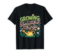 Gigi Butterfly Flowers Garden Grandma Vintage Retro Graphic Camiseta