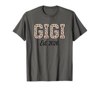 Gigi EST 2026 - Diseño de Abuela con Estampado de Leopardo Camiseta