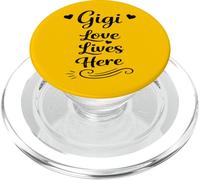 Gigi Love Lives Here - Orgullosa Familia Amorosa Nietos Abuela PopSockets PopGrip para MagSafe