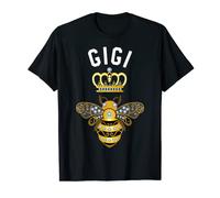 Gigi Name Gigi Regalos de Cumpleaños Reina Corona Abeja Gigi Camiseta