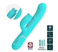 Gigi Vibrador con Licking y Thumping Turquesa de Prettylove