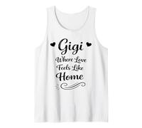 Gigi Where Love Feel Like Home - Orgullosa Familia Amorosa Abuela Camiseta sin Mangas
