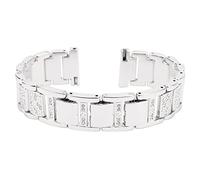 Gigicial 1Pcs Universal Quick Release Watch Band, Frontier Bands, 22mm Solid Stainless Steel Metal Business Bracelet Strap for Gear2 R380/ Gear2 Neo R381/ Live R382(opp) Black (Silver (opp))