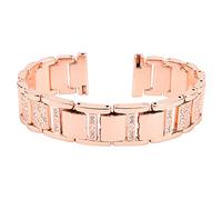Gigicial 1Pcs Universal Quick Release Watch Band, Frontier Bands, 22mm Solid Stainless Steel Metal Business Bracelet Strap for Gear2 R380/ Gear2 Neo R381/ Live R382(opp) Black (rose gold (up))