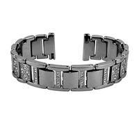 Gigicial 1Pcs Universal Quick Release Watch Band, Frontier Bands, 22mm Solid Stainless Steel Metal Business Bracelet Strap for Gear2 R380/ Gear2 Neo R381/ Live R382(opp) Black (Black (opp))