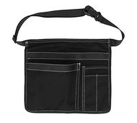 Gigicial Bolsa para cinturón de herramientas de un solo lado, bolsa unilateral para colgar en la cintura, delantal de herramientas unisex, construcción de lona duradera, para (BLACK)