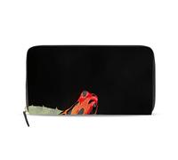 GIGIJY - Cartera larga de piel con cremallera para mujer, diseño de rana venenosa, selva tropical tropical, multicolor, Talla única, Tropical