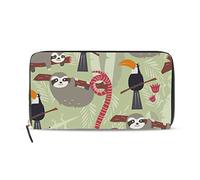 GIGIJY - Monedero con diseño de animales tropicales de la selva tropical, multitarjetero, para mujer, cartera larga con cremallera, multicolor, Talla única