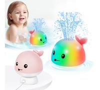 Gigilli Juguete de Baño de Ballena para Bebé 4.0, Mejorado 2024 de Fácil Carga para Niños 1-3 Años, Fuente Iluminada, Aspersor para 6-18 Meses