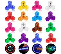 Gigilli Mini Fidget Spinners 16 pcs, LED para niños de 4-12 años Fidget Spinners, el Juguete Fidget más Popular en la Fiesta de Regalos de San Valentín Goodie Bag Relleno Brilla en la Oscuridad